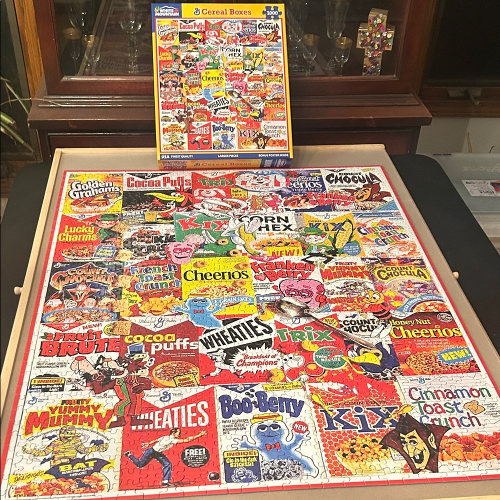 White Mountain Cereal Box Collage Puzzle